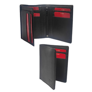 Slim Double-Fold Leather Wallet for Men