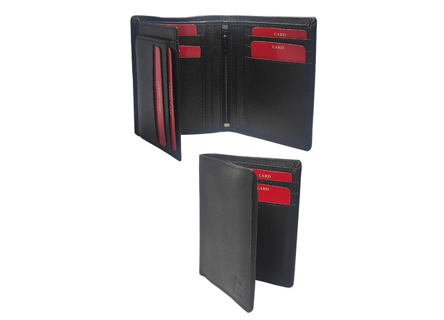 Slim Double-Fold Leather Wallet for Men