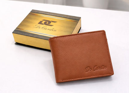 De Cardin Classic Bi-Fold Leather Wallet for Men