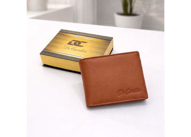 De Cardin Classic Bi-Fold Leather Wallet for Men