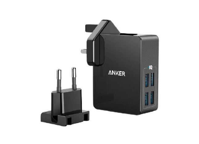 Anker Powerport 4 Lite 4 Port Wall Charger - Black - Xpressouq