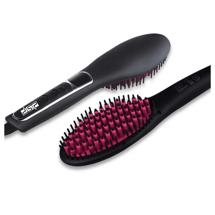 Adjustable temperature hair brush