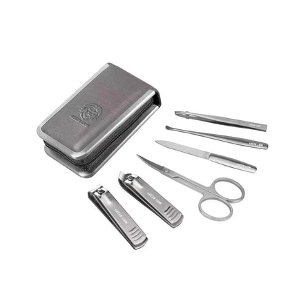 Silver manicure kit with case