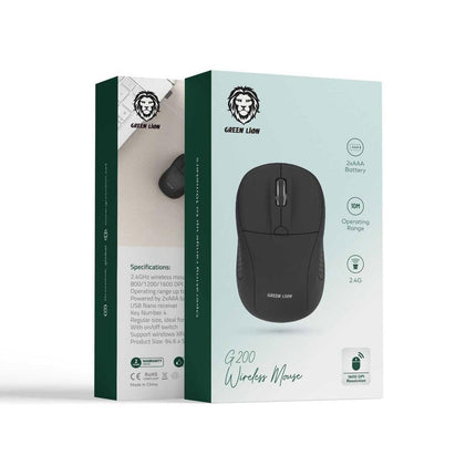 Green Lion G200 Wireless Mouse Black