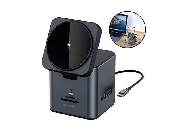 Green Lion 9 In 1 Hub Docking Station - Black