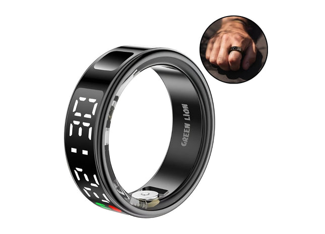 Green Lion Smart Ring  Pro With Digital Display 9 - Black