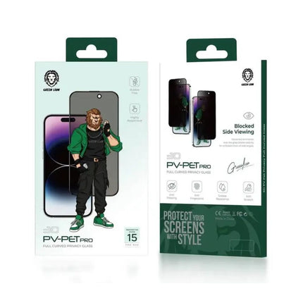 Green Lion 3D PV-Pet Pro Privacy Screen Protector for iPhone15 Pro Max - Black