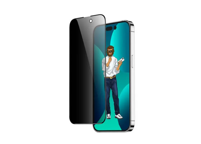 Green Lion 9H Steve Privacy Full Glass Screen Protector for iPhone 14 Pro 6.1" - Black