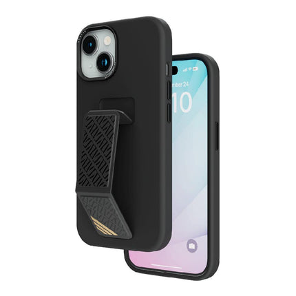 Levelo Morphix Silicone Case With Leather Grip For iPhone 15 Plus