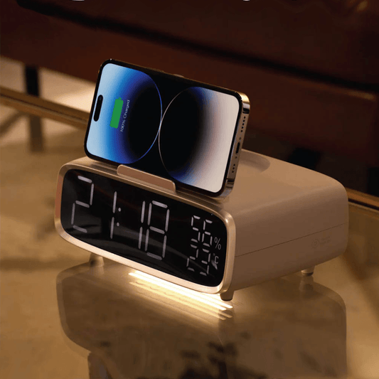 MOMAX Q.Clock5 Digital Clock with Wireless Charging - Xpressouq