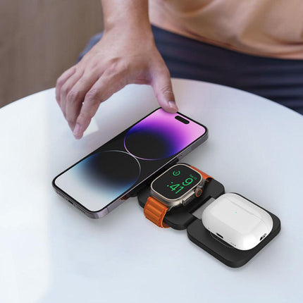 Porodo 3in1 Magsafe Wireless Foldable Charger - Xpressouq