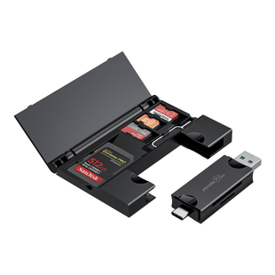 Porodo Blue 2-in-1 Card Reader