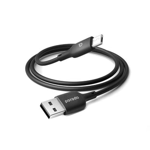 Porodo Blue PVC Micro Cable 1m/3.2ft, USB-A to Micro, Charge & Sync, Smart Design - Black - Xpressouq