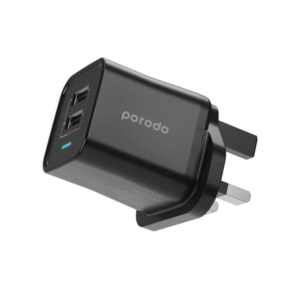 Porodo Dual Port Wall Charger 2.4A - Xpressouq