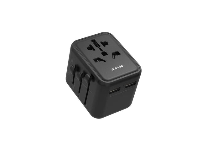 Porodo Dual USB-A Universal Travel Adapter