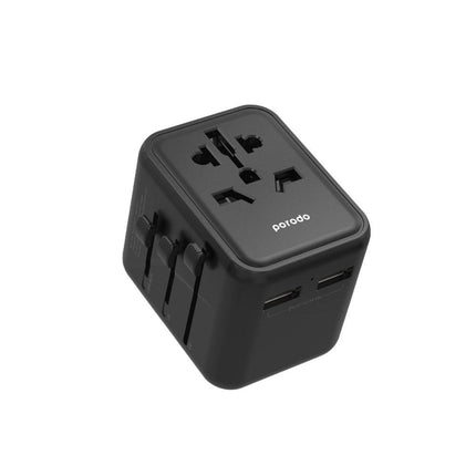 Porodo Dual USB-A Universal Travel Adapter