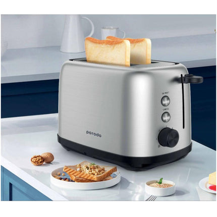 Porodo Golden Brown Toaster with Defrost Function - Xpressouq