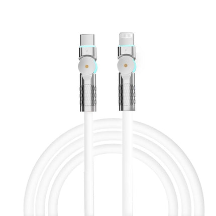 Porodo High-Speed Rotating Connector USB-C Lightning Cable Data & Fast Charge 1M - Xpressouq