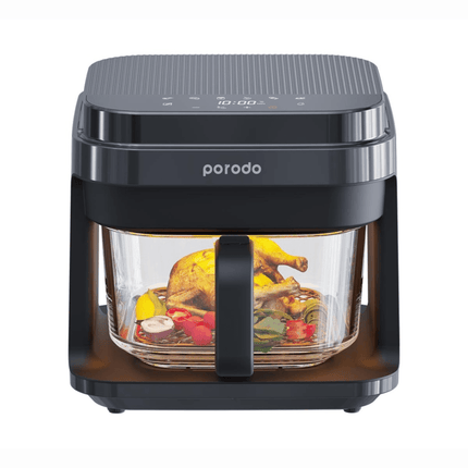 Porodo LifeStyle Glass Pot Air Fryer 5.5L 1200W - Xpressouq