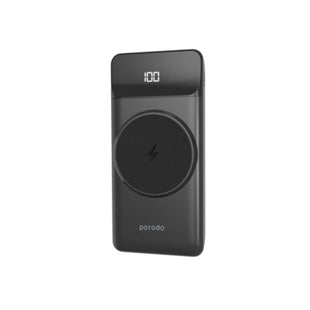 Porodo Portable MagSafe Power Bank 10000mAh with LED Digital Display, Fast Wireless Universal Power Bank for iPhone 13 Pro Max/13 Pro/13/13 Mini and other phones Black - Xpressouq