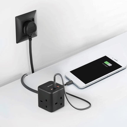 Porodo Multi-Port GaN Power Cube Charger - Xpressouq