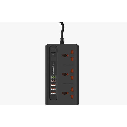 Porodo Power Hub with Power Socket Strip - (Black) - Xpressouq