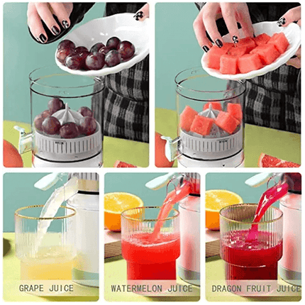 Hands-free citrus juicer