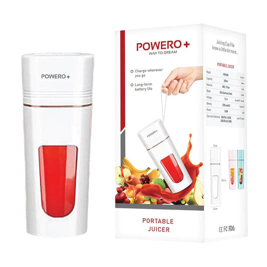 Powero+ Portable Juicer 350ml 100w -White - Xpressouq