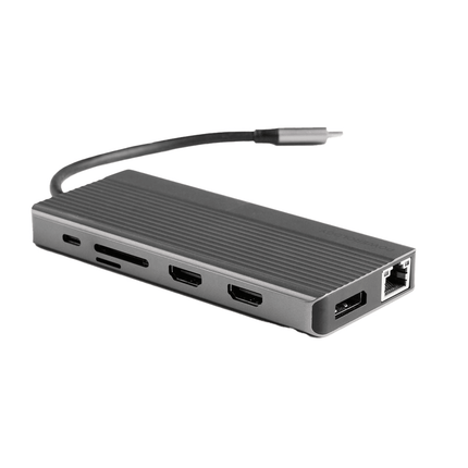 Powerology 13 in 1 Dual Hdmi & DP 4K USB-C Hub - Xpressouq