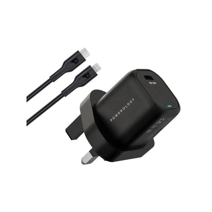 Powerology 33W GaN PD Charger With 1.2m/3.9ft USB-C To Lightning - Xpressouq