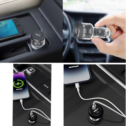 Dual USB-C car adapter