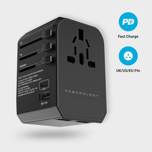 Powerology USB-C PD 45W Universal Charger - Xpressouq