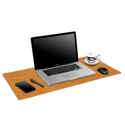 Powerology Vegan Smooth Leather Desk Pad- Cognac - Xpressouq