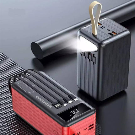 Portable charger with LED flashlight