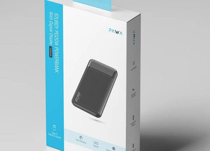 PAWA Sturdy  PD20W Power Bank with Digital Display 10000mAh - Black
